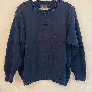 Vintage Jantzen Navy Blue Crewneck Grandpa Sweater Size Large